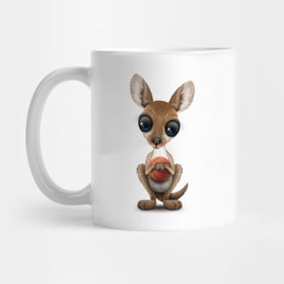 Baby Kangaroo Playing With Basketball Mug